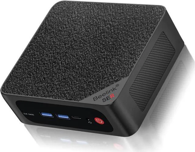 Main image of Beelink Mini PC SER5 MAX, AMD Ryzen 7 5800H(8C/16T,up to 4.4 GHz),Mini Computer 16GB DDR4 RAM 500GB M.2 SSD Graphics 8 core 2000 MHz Wifi6/BT5.2/HDMI+DP+Type-C,Support Three-Screen Display
