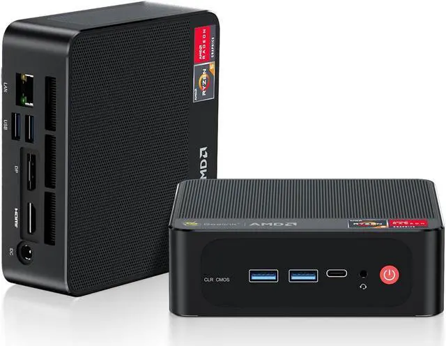 Main image of Beelink SER5 Pro Mini PC, AMD Ryzen 7 5800H (8C/16T, up to 4.4GHz), 32GB DDR4 RAM 500GB PCle3.0 SSD, Mini Desktop Computer Support 4K@60Hz Triple Display, WiFi6, BT5.2, DP+HDMI, Auto Power On