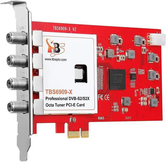 Alt view image 2 of 5 - TBS6909X DVB-S/ S2/ S2X 8 Tuner PCI Express Digital Satellite TV Card for Live TV