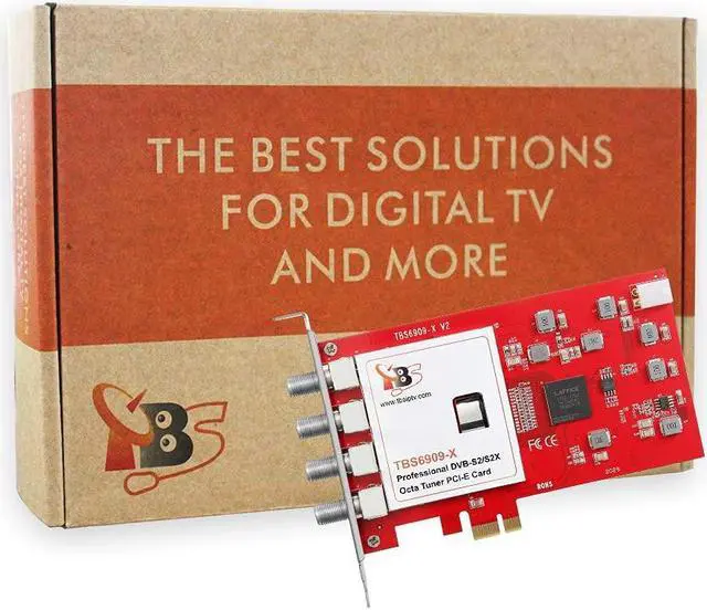 Alt view image 5 of 5 - TBS6909X DVB-S/ S2/ S2X 8 Tuner PCI Express Digital Satellite TV Card for Live TV