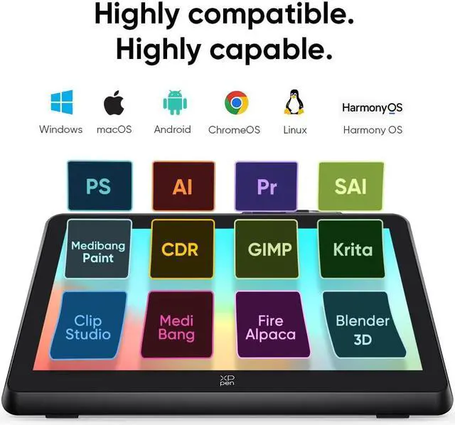 Alt view image 5 of 5 - XPPen Artist 22 Plus 130% sRGB Drawing Tablet with Screen, 16.7 Million Colors Art Tablet with 16384 Pressure Stylus, Full Laminated, Anti-Glare Display Computer Graphic Tablet (22 inch)