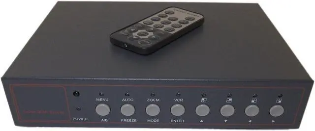 Alt view image 5 of 5 - Evertech 8 Channel Analog CCTV Video Multiplexer Color Quad Processor Screen Splitter with Remote Control