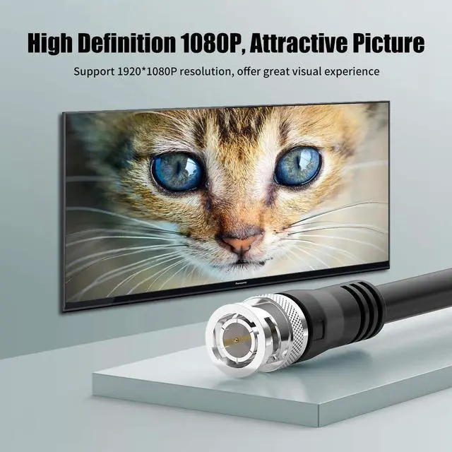 Alt view image 4 of 5 - SDI Cable 25ft, BIFALE 3G HD-SDI Cable, Heavy Duty BNC to BNC Cable 75 Ohm, 1080P for Video Security Camera CCTV Systems Video Coaxial Cable