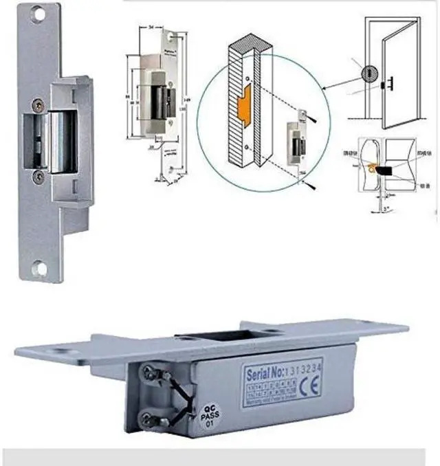 Alt view image 5 of 5 - Touch Key 7 Lcd RFID Password Video Door Phone Intercom System Kit+ Electric Strike Lock+ Wireless Remote Control unlock