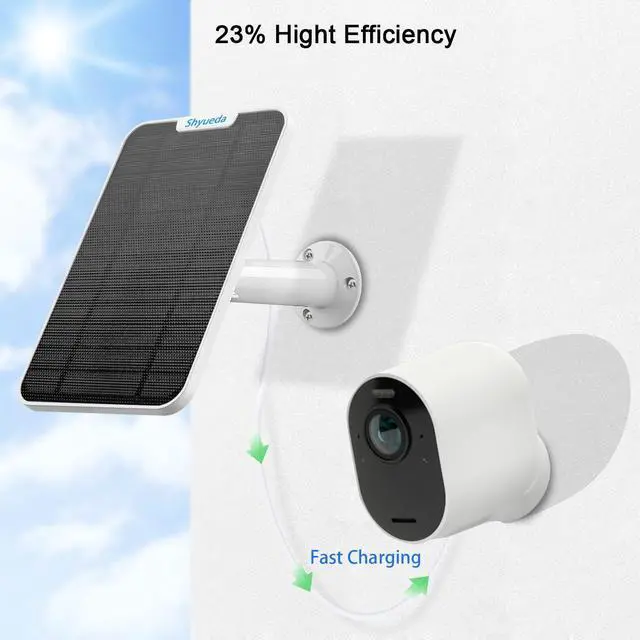 Alt view image 4 of 5 - 4W Solar Panel Charging Compatible with Arlo Pro 3/Pro 4/Pro 5S/Ultra/Ultra 2 only, with 13.1ft Waterproof Charging Cable, IP65 Weatherproof,Includes Secure Wall Mount(3-Pack)(Magnetic Connector)