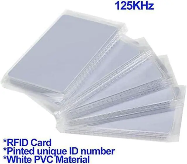 Alt view image 5 of 5 - Gialer 100pack Contactless 125kHz RFID Proximity ID Cards IC Smart Intelligent Card 0.8mm Thick for Access Control System & Time Attandance & Door Entry Access TK4100 EM4100 Read Only