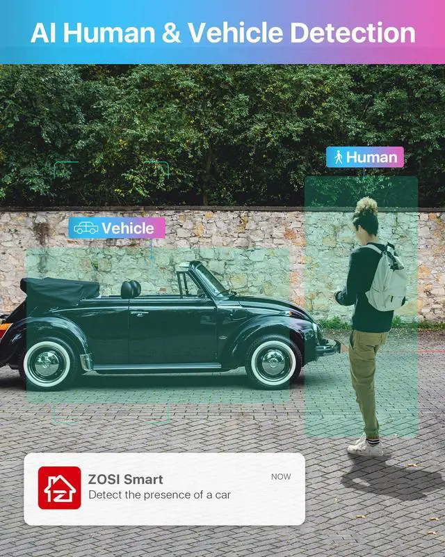 Alt view image 3 of 5 - ZOSI H.265+ 3K 5MP Lite AI Home Security Camera System with Human Vehicle Detection, 8 CH CCTV DVR and 4 x 1080p Bullet Camera Outdoor Indoor, 80ft Night Vision, Remote Access, Motion Alerts (No HDD)