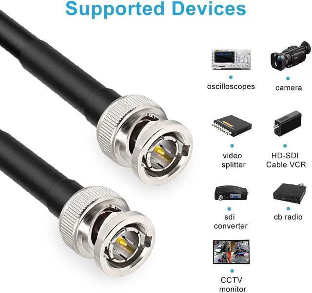Alt view image 5 of 5 - XRDS -RF SDI Cable, HD-SDI Cable 50ft, 75 Ohm BNC Male to BNC Male Video Coaxial Cable