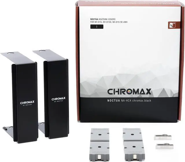 Main image of Noctua NH-D15 SE-AM4 CPU Cooler with NA-HC4 chromax.Black Heatsink Covers