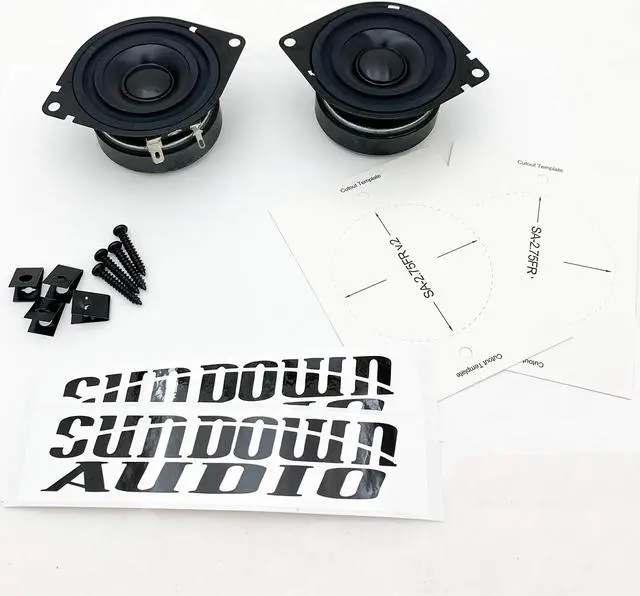 Alt view image 4 of 5 - Sundown Audio SA-2.75 FR V2 Ferrite 2.75" Car Dash Speakers Mid Tweeters New