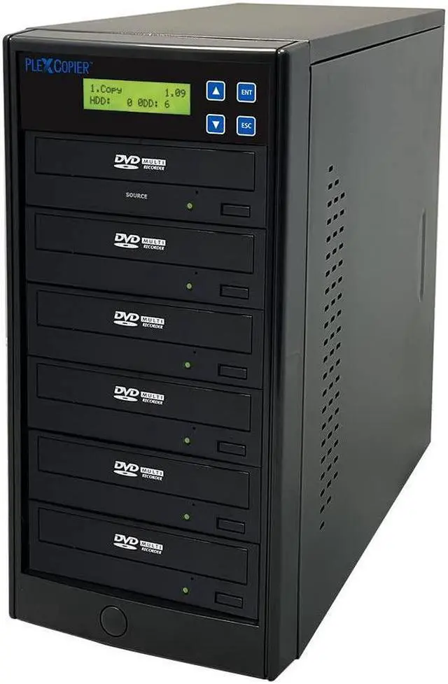 Main image of PlexCopier 24X SATA 1 to 5 CD DVD M-Disc Supported Duplicator Writer Copier Tower with Free DVD Video Copy Protection