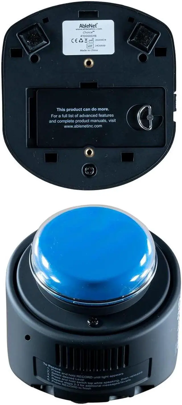 Alt view image 4 of 5 - AbleNet Little Step by Step - Multi-Message AAC Communication Device with Quick Recording, Colored Tops, and Versatile Communication Options, Nonverbal Communication Device for Kids & Adults