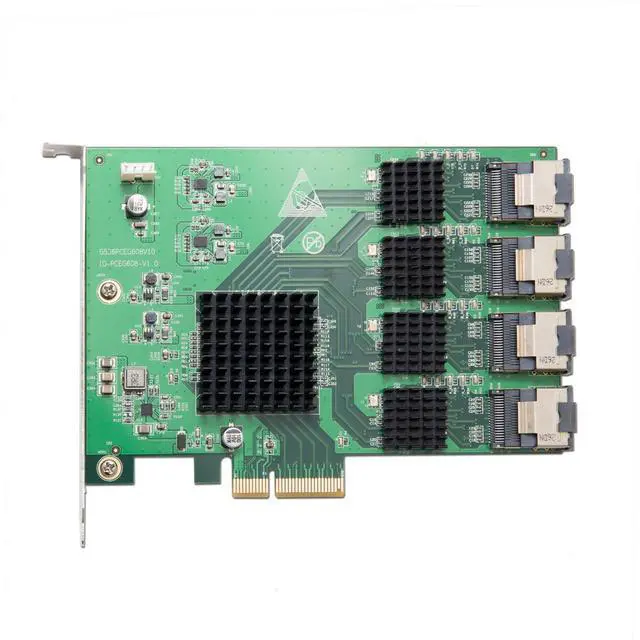 Alt view image 2 of 5 - IO Crest 16 Port SAS PCIe 2.0 X4 Controller Card Components Other SI-PEX40097