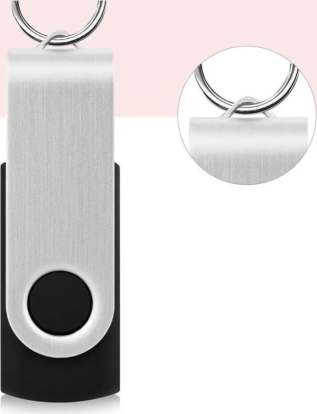 Alt view image 4 of 5 - KOOTION 100 Pack 2GB Flash Drive Bulk USB 2.0 Thumb Drive Wholesale Flash Drives Swivel Memory Stick Jump Drive (Black, 100 Pcs 2GB Without Logo)