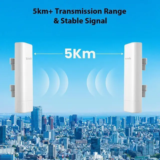 Alt view image 3 of 5 - Tenda 2.4GHz Outdoor Long-Range CPE | 12dBi, 5km+ | Point to Point Wireless Bridge | AP/Station/WISP/P2MP/WDS Repeater/Router | 6KV Lightning Protection. (O3)