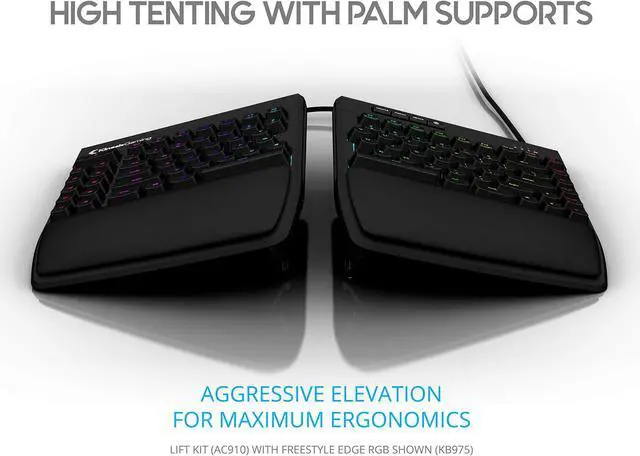 Alt view image 4 of 4 - KINESIS Lift Kit - Tenting with Palm Supports for Freestyle Edge (AC910),Black