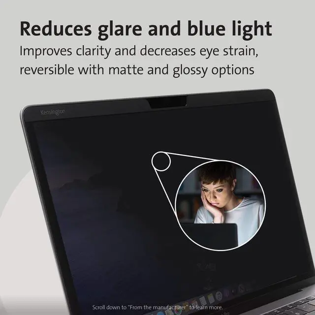 Alt view image 5 of 5 - Kensington MP13 Magnetic Macbook Pro Privacy Screen for 13 inch (2016-2022, M1, M2)/ Macbook Air 13 inch (2018-2021, M1), Removable Laptop Privacy Filter, Macbook Mac Screen Protector, K64490WW