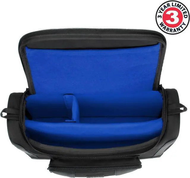 Alt view image 5 of 5 - USA Gear Tablet Bag Compatible with 11.5 Inch Tablets, Samsung Galaxy Tab S6 Lite, Galaxy A9, Wireless Keyboards, Pens, and More Tablet Accessories - Shoulder Strap, Water Resistant Exterior (Blue)
