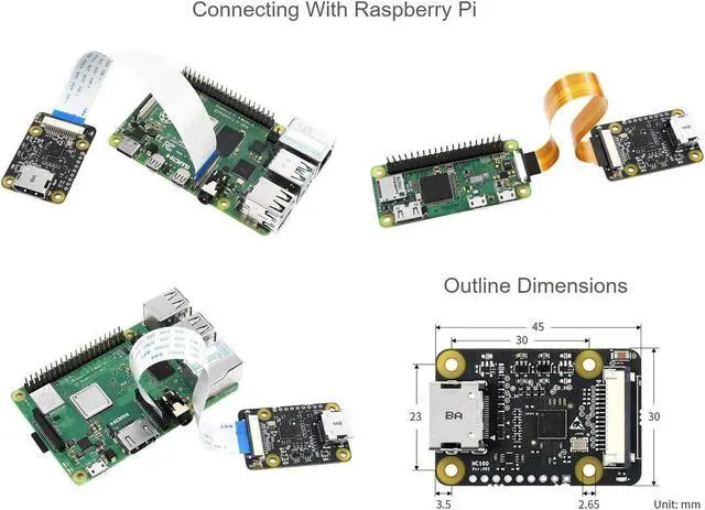 Alt view image 5 of 5 - waveshare HDMI to CSI Camera Adapter, Support HDMI Input up to 1080p 30fps Compatible with Raspberry Pi 4B/3B+/3B/Pi Zero/Zero W,Raspberry Pi CSI Cameras