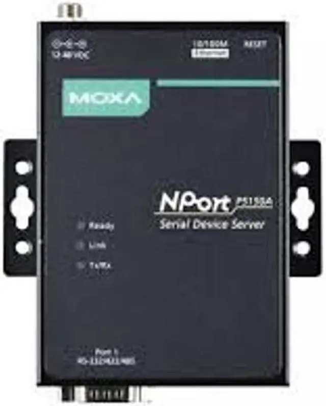 Main image of MOXA NPort P5150A - 1 Port RS-232/422/485 PoE Serial Device Server, 10/100M Ethernet, DB9 Male, 0-60C, 1KV Serial Surge Protection