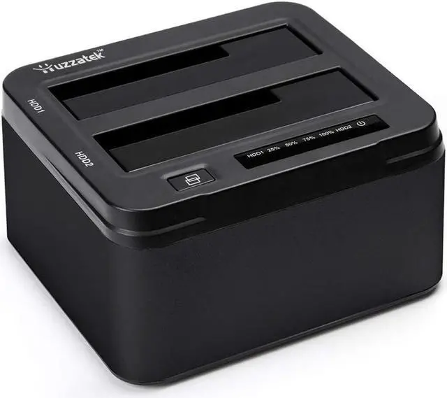 Main image of USB 3.0 to SATA III Dual Bay External Hard Drive Docking Station for 2.5 or 3.5in HDD Duplicator Clone Function