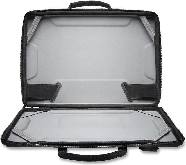 Alt view image 5 of 5 - Kensington LS520 Stay-On Laptop Case for 11.6" Chromebooks & Laptops, Clamshell, Shoulder Strap, Water-Resistant (K60854WW), Grey