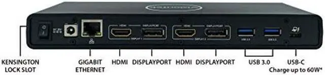 Alt view image 4 of 5 - VisionTek VT4500 USB Universal Dual Monitor Docking Station - 2x HDMI, 2x DP, 65W Power, 4x USB-A, 2x USB-C, Audio, Ethernet for Windows/ MacOS/ ChromeOS