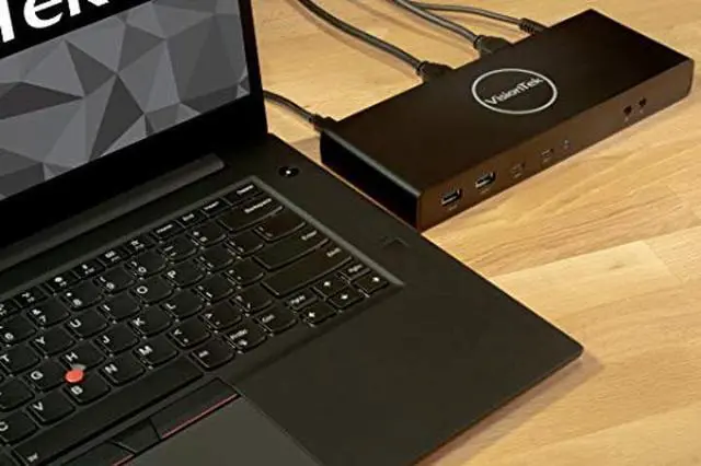 Alt view image 5 of 5 - VisionTek VT4500 USB Universal Dual Monitor Docking Station - 2x HDMI, 2x DP, 65W Power, 4x USB-A, 2x USB-C, Audio, Ethernet for Windows/ MacOS/ ChromeOS