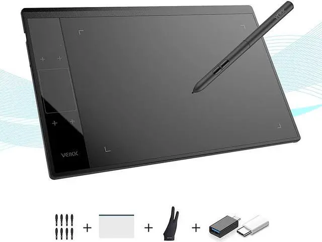 Alt view image 2 of 5 - Drawing Tablet VEIKK VKA30 and VK1200 Pen Display Tablet