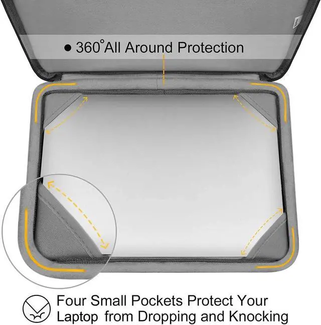 Alt view image 3 of 5 - MOSISO Hard Case&Bag&Keyboard Skin&Webcam Cover&Screen Protector&Mouse Pad Keyboard Wrist Rest Compatible with MacBook Pro 13 inch Case 2016-2023 M2 A2338 M1 A2289 A2251 A2159 A1989 A1706 A1708, Black