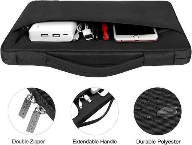 Alt view image 4 of 5 - MOSISO Hard Case&Bag&Keyboard Skin&Webcam Cover&Screen Protector&Mouse Pad Keyboard Wrist Rest Compatible with MacBook Pro 13 inch Case 2016-2023 M2 A2338 M1 A2289 A2251 A2159 A1989 A1706 A1708, Black