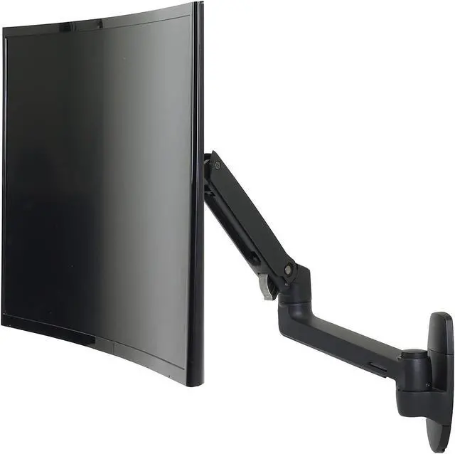 Main image of Ergotron - LX Single Monitor Arm, VESA Wall Mount - for Monitors Up to 34 Inches, 7 to 25 lbs - Matte Black