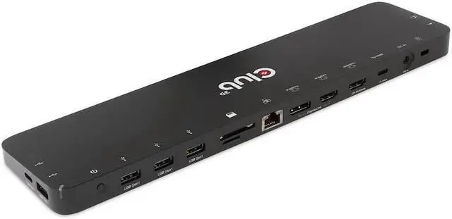 Main image of Club 3D CSV-1566 USB Gen1 Type-C Triple Display DP Alt Mode Displaylink Dynamic PD Charging Dock with 120 Watt PS