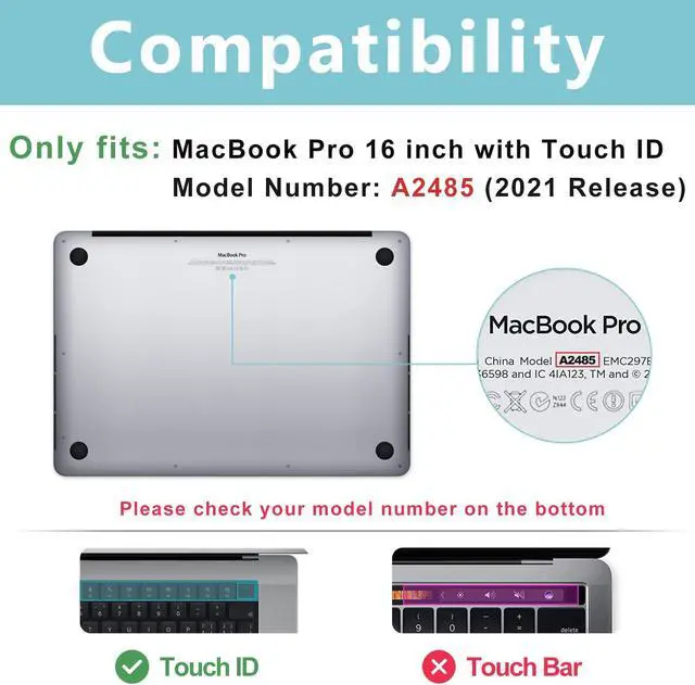 Alt view image 3 of 5 - ProCase MacBook Pro 16 Inch Case 2021 Release A2485 Bundle with MacBook Pro 16 Inch Screen Protector 2021 Model A2485