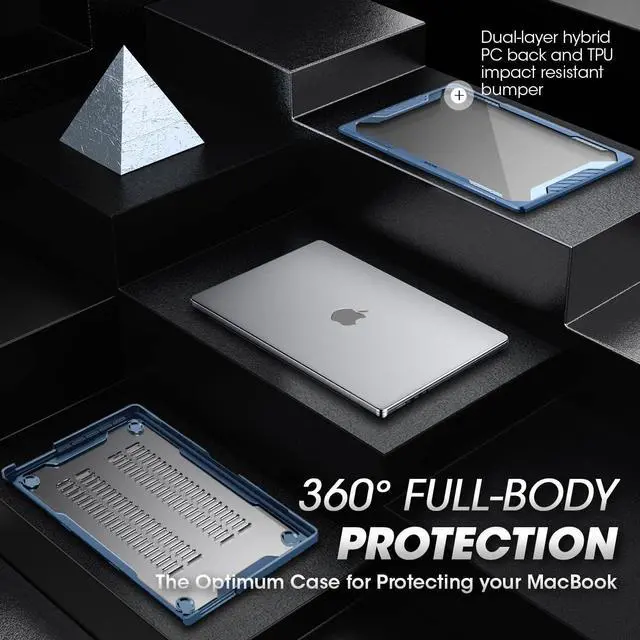 Alt view image 5 of 5 - SUPCASE for MacBook Pro 16 Inch Case 2024-2021 (Unicorn Beetle), M4/M3/M2/M1 Pro/Max A3403 A3186 A2991 A2780 A2485 Heavy Duty Rugged Shockproof Hard Shell Protective Cover for MacBook Pro 16", Azure