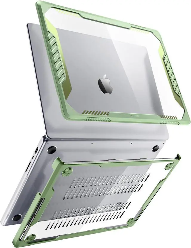 Alt view image 3 of 5 - SUPCASE for MacBook Pro 16 Inch Case 2024-2021 (Unicorn Beetle), M4/M3/M2/M1 Pro/Max A3403 A3186 A2991 A2780 A2485 Heavy Duty Rugged Shockproof Hard Shell Protective Cover for MacBook Pro 16", Green