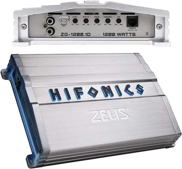 Alt view image 4 of 5 - Hifonics ZG-1200.1D 1200 Watts Zeus Gamma Mono Subwoofer Car Audio Amplifier with Gravity Magnet Phone Holder Bundle