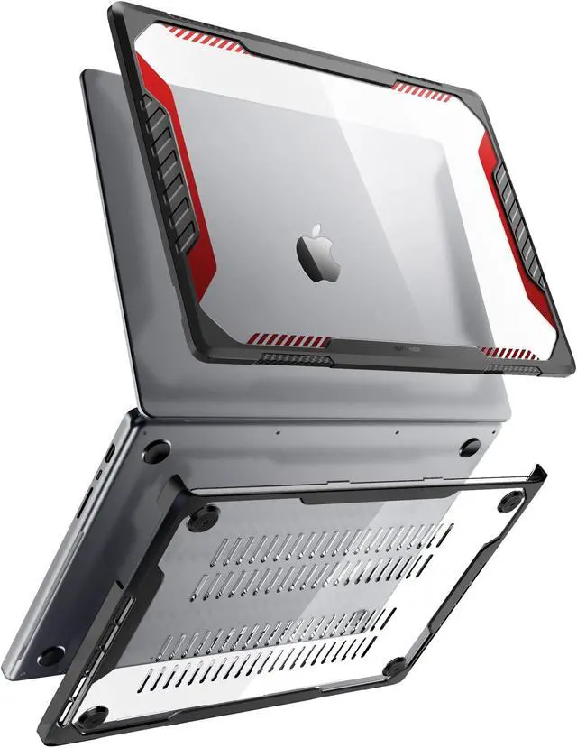 Alt view image 3 of 5 - SUPCASE for MacBook Pro 14 Inch Case 2024-2021 (Unicorn Beetle), M4/M3/M2/M1 Pro/Max A3185 A3401 A3112 A2918 A2992 A2779 A2442 Heavy Duty Rugged Hard Shell Protective Cover for MacBook Pro 14", Red