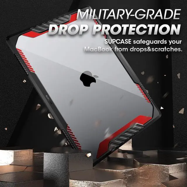 Alt view image 4 of 5 - SUPCASE for MacBook Pro 14 Inch Case 2024-2021 (Unicorn Beetle), M4/M3/M2/M1 Pro/Max A3185 A3401 A3112 A2918 A2992 A2779 A2442 Heavy Duty Rugged Hard Shell Protective Cover for MacBook Pro 14", Red