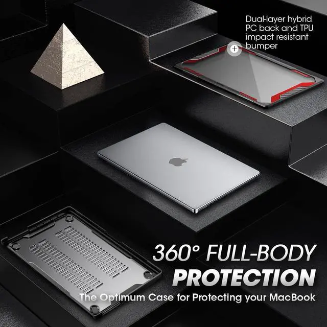 Alt view image 5 of 5 - SUPCASE for MacBook Pro 14 Inch Case 2024-2021 (Unicorn Beetle), M4/M3/M2/M1 Pro/Max A3185 A3401 A3112 A2918 A2992 A2779 A2442 Heavy Duty Rugged Hard Shell Protective Cover for MacBook Pro 14", Red