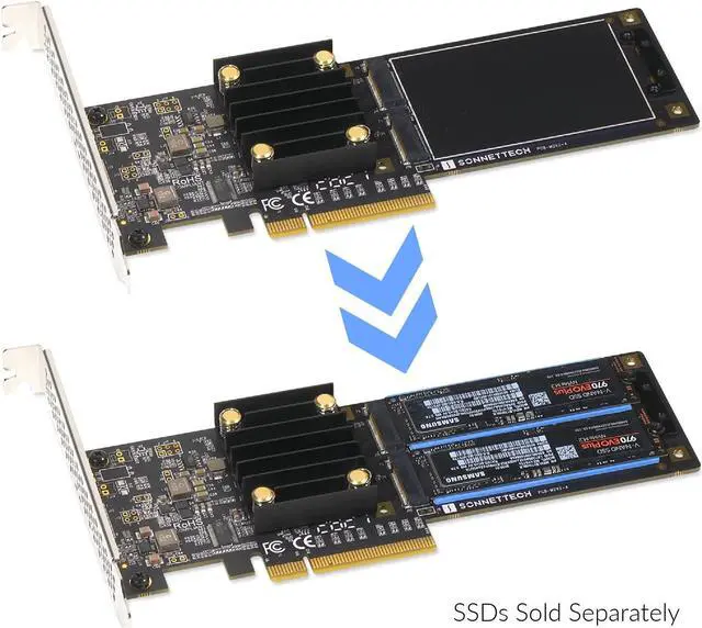 Alt view image 4 of 4 - Sonnet M.2 2x4 Low-Profile PCIe Card