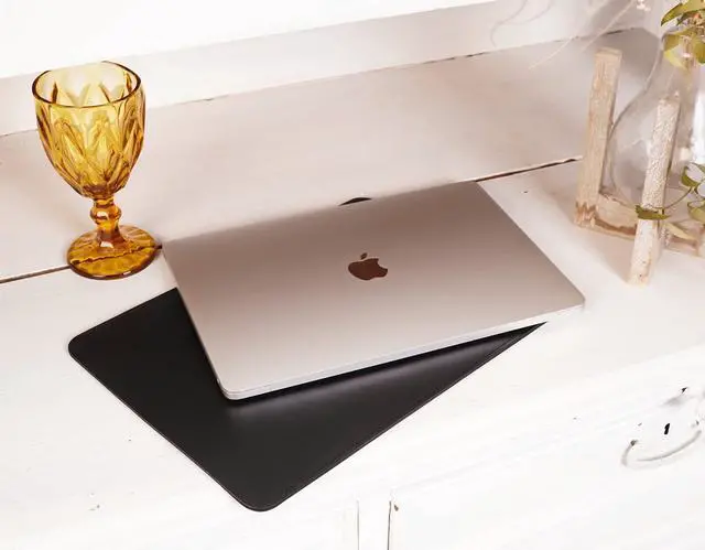 Alt view image 5 of 5 - Aartedesign Genuine Leather Sleeve r All 14 Inch MacBook 14 Pro 2021-2023 M1 M2 M3 Pro/ M3 Max A2442 A2779 Laptop Case Soft Handmade for Mac 14 Carrying Bag (Horizontal, Black)