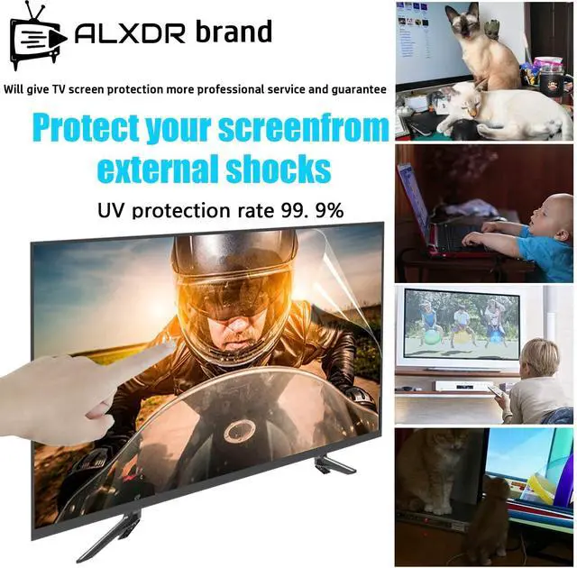 Alt view image 4 of 5 - Anti Glare Film TV Screen Protector, Anti Blue Light Monitor Filter, Guard Against Radiation, Relieve Eye Strain Protection Eyes and Sleep Better for 32/43/50//55/68in LCD, LED Ect
