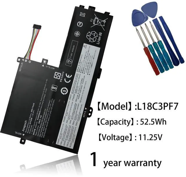 Alt view image 2 of 5 - Anepoch L18C3PF7 Laptop Battery Replacement for Lenovo IdeaPad S340-14API S340-14IIL S340-14IML S340-14IWL S340-15API S340-15API L18L3PF2 L18M3PF7 L18L3PF3 L18M3PF6 L18C3PF6 11.25V 52.5Wh 4535mAh