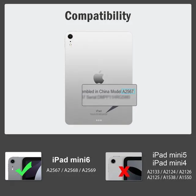 Alt view image 4 of 5 - Antbox Case for iPad Mini 6th Generation iPad Mini 8.3 inch Case with Pencil Holder Vegan Leather Smart Cover with Auto Sleep/Wake Stand Function (Red)