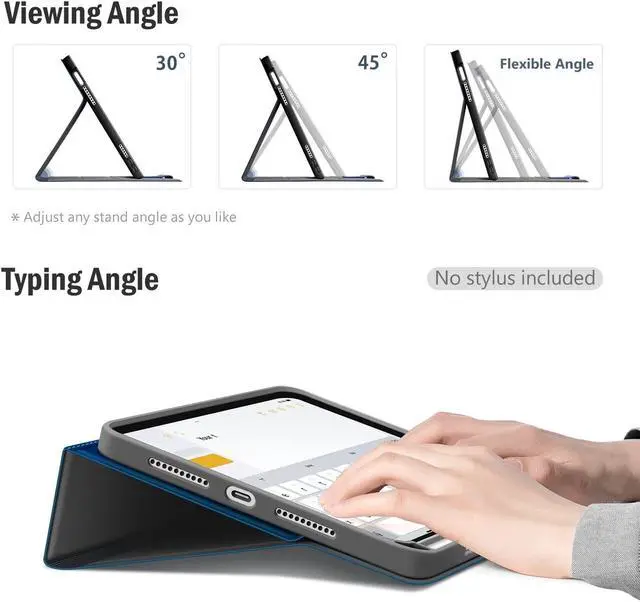 Alt view image 4 of 5 - Antbox Case for iPad mini 7 A17 Pro, iPad mini 7th/6th Generation Case (2024/2021) with Pencil Holder Vegan Leather Smart Cover with Auto Sleep/Wake Stand Function