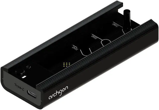 Alt view image 3 of 5 - archgon External SSD Dock Compatible with PCIe NVMe & M.2 SATA SSD USB 3.2 Type-C Support UASP Works with Heatsink with 1-inch in Width