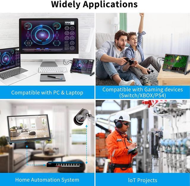 Alt view image 5 of 5 - AURSINC 7 inch HDMI Screen LCD Display Monitor for Raspberry Pi 4 4B 3B+ 3B 3A+ 2B B+ Windows 7/8/10 | Capacitive Panel with DSI Cable | 800x480 Pixel | Plug&Play Driver Free (NOT Touchscreen)
