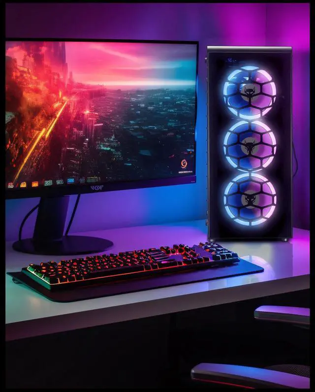Alt view image 5 of 5 - BEASTCOM(r) Q3 Essential Gaming PC, AMD Ryzen 5 6X 4.20GHz 12 Threads, 4K Vega Radeon Graphics, 8GB RAM, 1TB SSD, HDMI, USB 3.2, WiFi, Windows 11 Pro