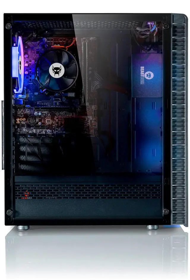 Alt view image 3 of 5 - BEASTCOM(r) Q3 Essential Gaming PC, AMD Ryzen 5 6X 4.20GHz 12 Threads, 4K Vega Radeon Graphics, 8GB RAM, 1TB SSD, HDMI, USB 3.2, WiFi, Windows 11 Pro